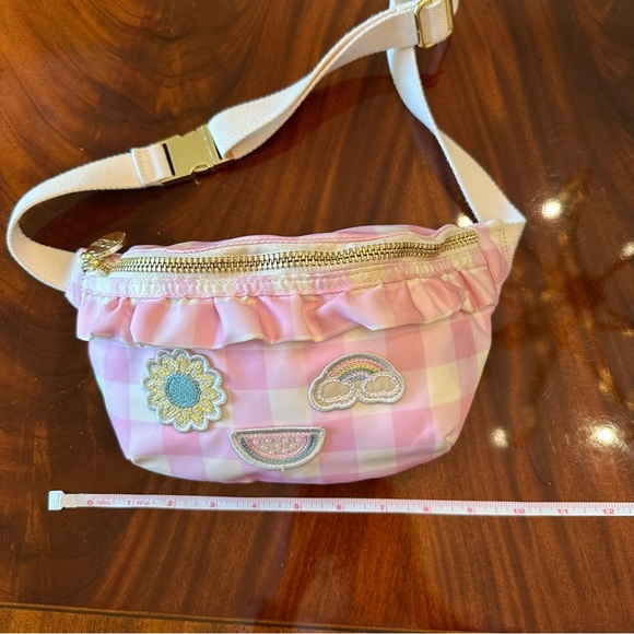 Stoney Clover Lane Pastel Picnic Pink Watermelon Ruffle Fanny Pack - Picture 8 of 12